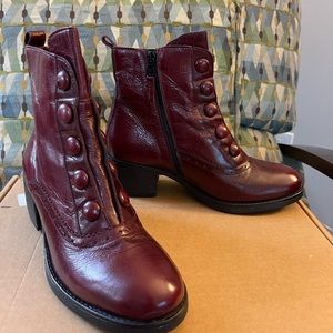 New Miz Mooz dark red leather boots sz 39/8 $169